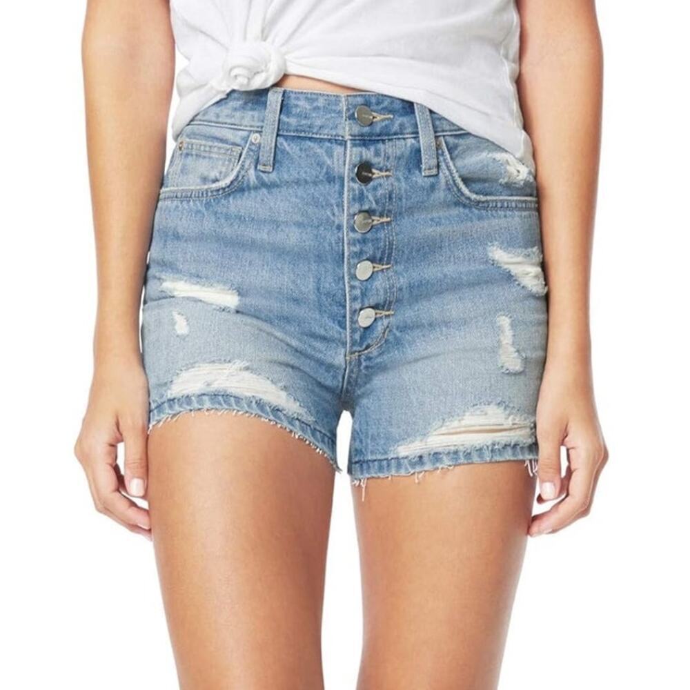 Joe's Jeans The Kinsley High Rise 4" Shorts Distressed Button-Fly Tulip NWT 30